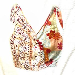 Free People Sleeveless Blouse Geometric Prints — xs